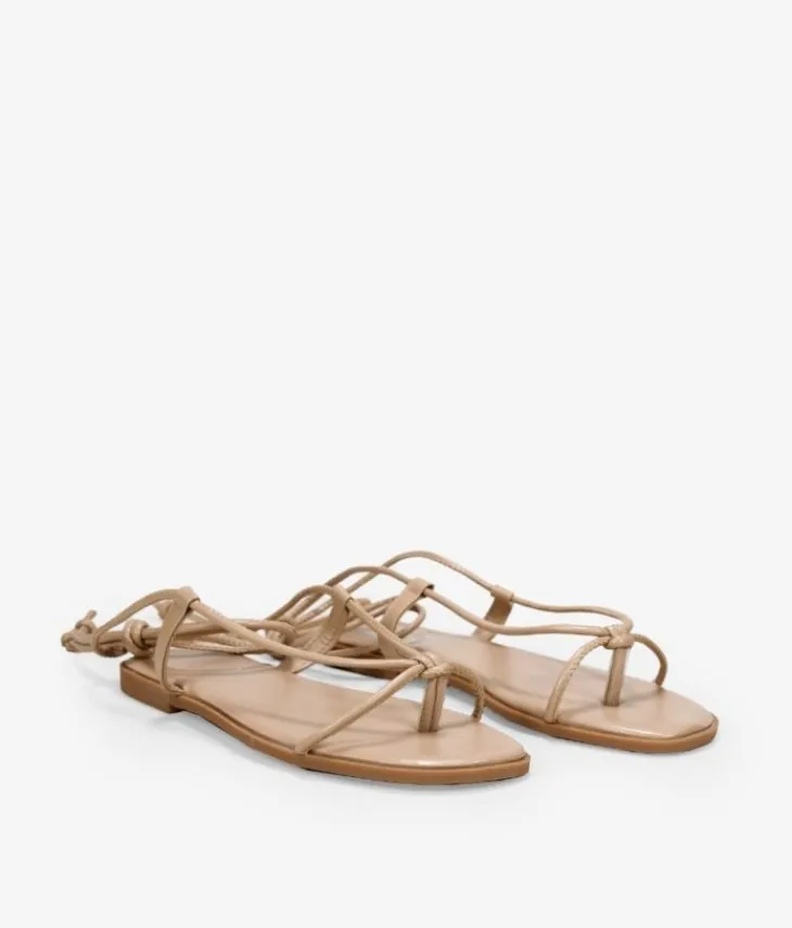 Clearance Bosanova Sandalias marrones planas con cuerdas