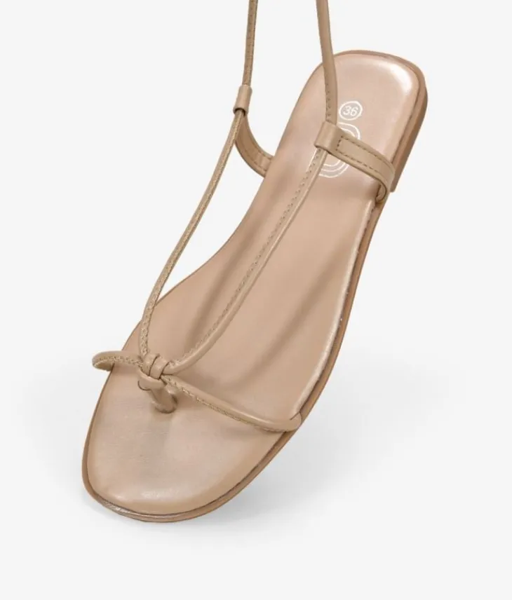 Clearance Bosanova Sandalias marrones planas con cuerdas