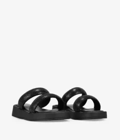 Clearance Bosanova Sandalias negras con brillantes y plataforma