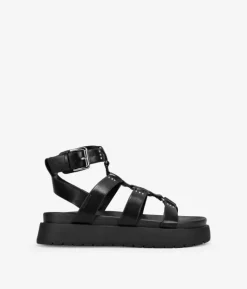 Sale Bosanova Sandalias negras con tiras y plataforma