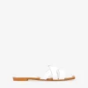 Clearance Bosanova Sandalias planas blancas con puntera cuadrada