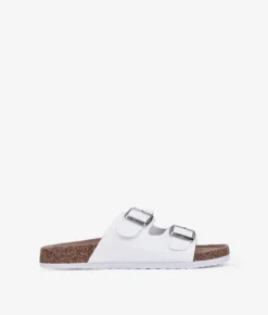 Discount Bosanova Sandalias planas blancas con hebillas