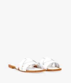Clearance Bosanova Sandalias planas blancas con puntera cuadrada