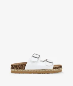 Best Bosanova Sandalias planas blancas con suela de corcho y esparto
