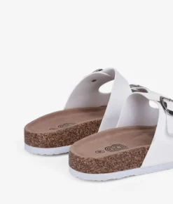 Discount Bosanova Sandalias planas blancas con hebillas