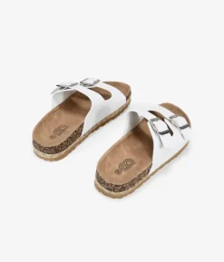 Best Bosanova Sandalias planas blancas con suela de corcho y esparto