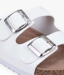 Discount Bosanova Sandalias planas blancas con hebillas