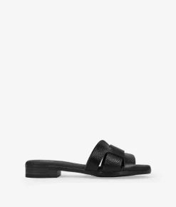 Clearance Bosanova Sandalias planas de piel negras
