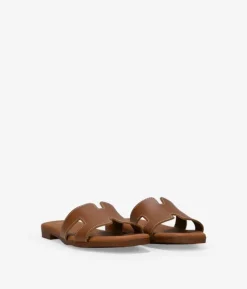 Best Bosanova Sandalias planas marrones en piel con plantilla acolchada