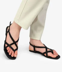 Sale Bosanova Sandalias planas negras con tiras