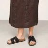 Best Bosanova Sandalias planas negras con suela de corcho