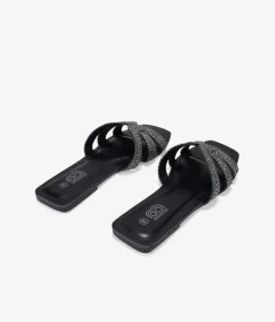 Sale Bosanova Sandalias planas negras con brillantes