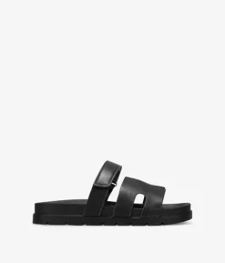 Clearance Bosanova Sandalias planas negras destalonadas con velcro