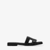 Best Bosanova Sandalias planas negras en piel con plantilla acolchada