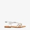 Online Bosanova Sandalias planas plateadas en piel