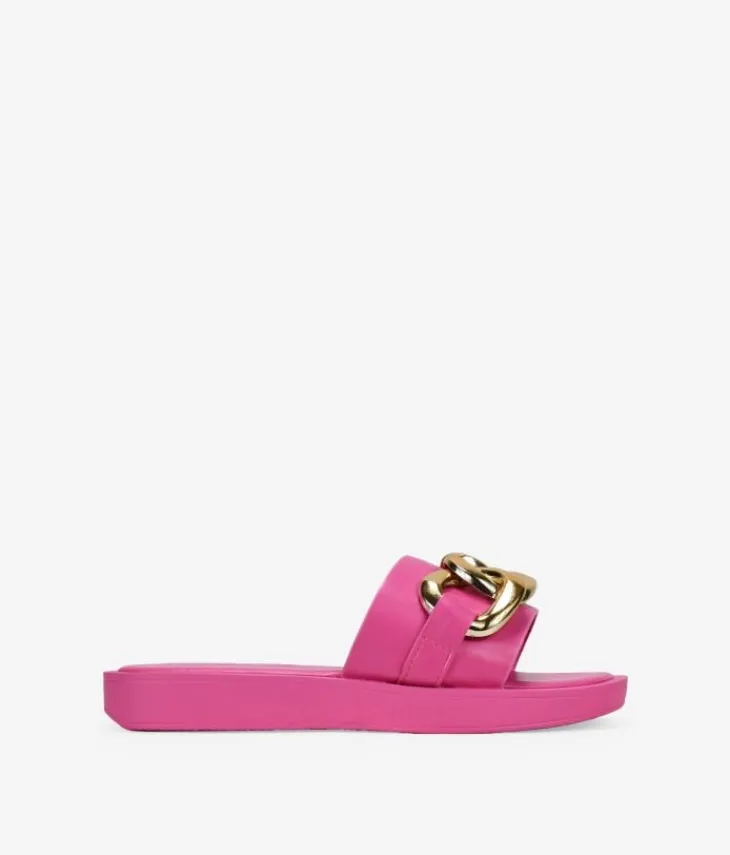 Best Bosanova Sandalias planas rosas con cadena de eslabones