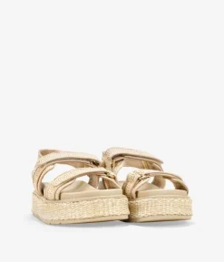 Sale Bosanova Sandalias plataforma beige en esparto
