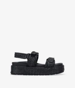 Best Bosanova Sandalias plataforma negras en esparto