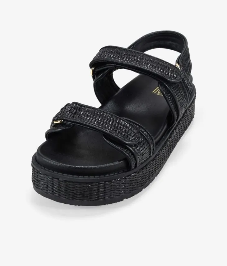 Best Bosanova Sandalias plataforma negras en esparto
