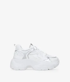 Discount Bosanova Zapatillas blancas con plataforma y cordones