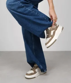 Online Bosanova Zapatillas con plataforma marrones con cordones