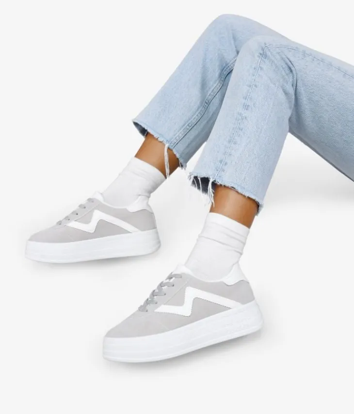 Online Bosanova Zapatillas con plataforma grises