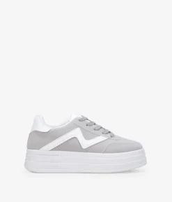 Online Bosanova Zapatillas con plataforma grises
