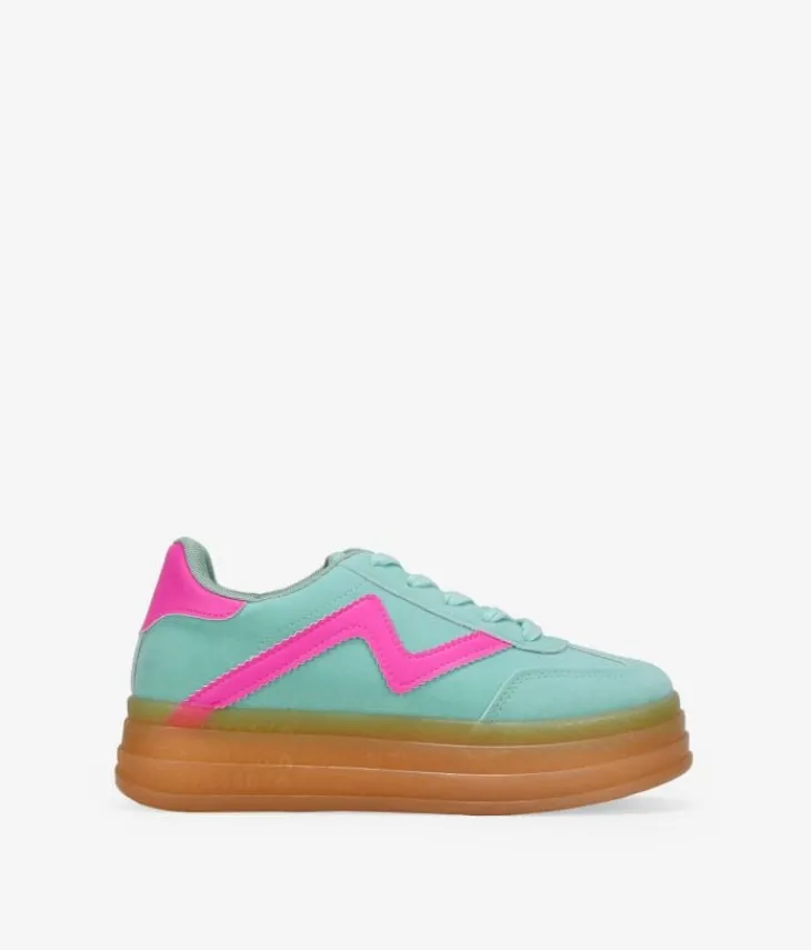 Clearance Bosanova Zapatillas con plataforma verde menta