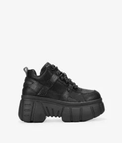 Online Bosanova Zapatillas con plataforma negras