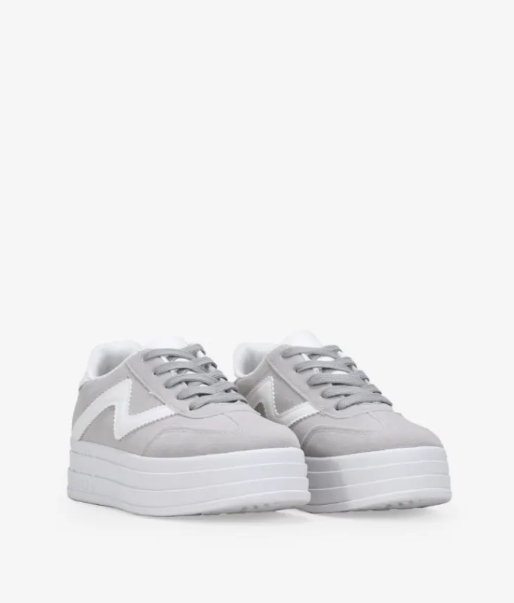 Online Bosanova Zapatillas con plataforma grises