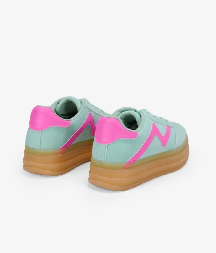 Clearance Bosanova Zapatillas con plataforma verde menta