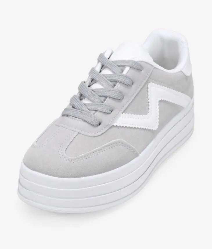 Online Bosanova Zapatillas con plataforma grises
