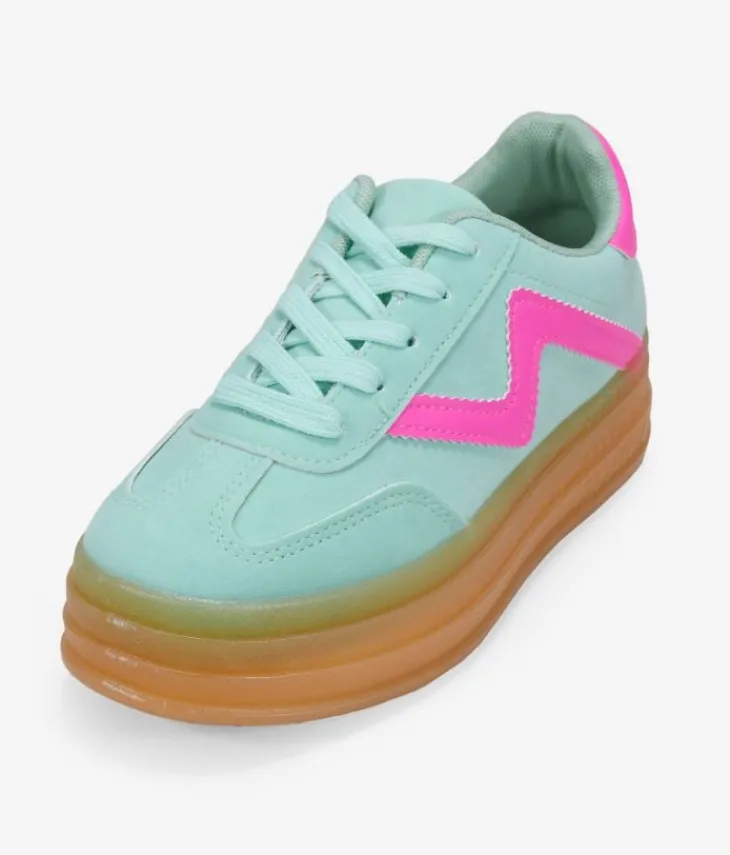 Clearance Bosanova Zapatillas con plataforma verde menta