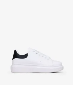 New Bosanova Zapatillas de plataforma blancas con cordones