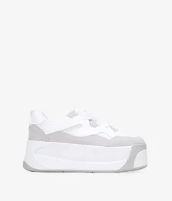 New Bosanova Zapatillas de plataforma blancas con cordones