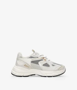 Discount Bosanova Zapatillas de plataforma beige con rejilla y cordones