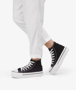 Best Bosanova Zapatillas de tela altas negras con plataforma