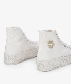 Best Bosanova Zapatillas de tela altas blancas con plataforma