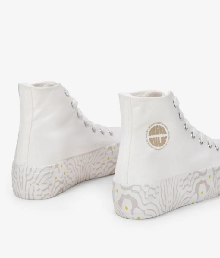 Best Bosanova Zapatillas de tela altas blancas con plataforma