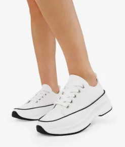 New Bosanova Zapatillas de tela blancas con plataforma