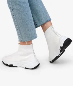 Fashion Bosanova Zapatillas de tela blancas estilo calcetín