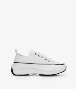 New Bosanova Zapatillas de tela blancas con plataforma