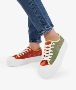 Clearance Bosanova Zapatillas de tela multicolor con plataforma