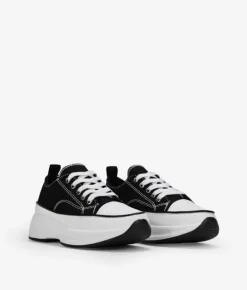 New Bosanova Zapatillas de tela negras con plataforma