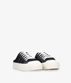Sale Bosanova Zapatillas destalonadas negras denim con cordones