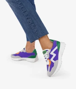 Online Bosanova Zapatillas lila planas con cordones