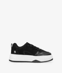 New Bosanova Zapatillas negras de skate con cordones y plataforma