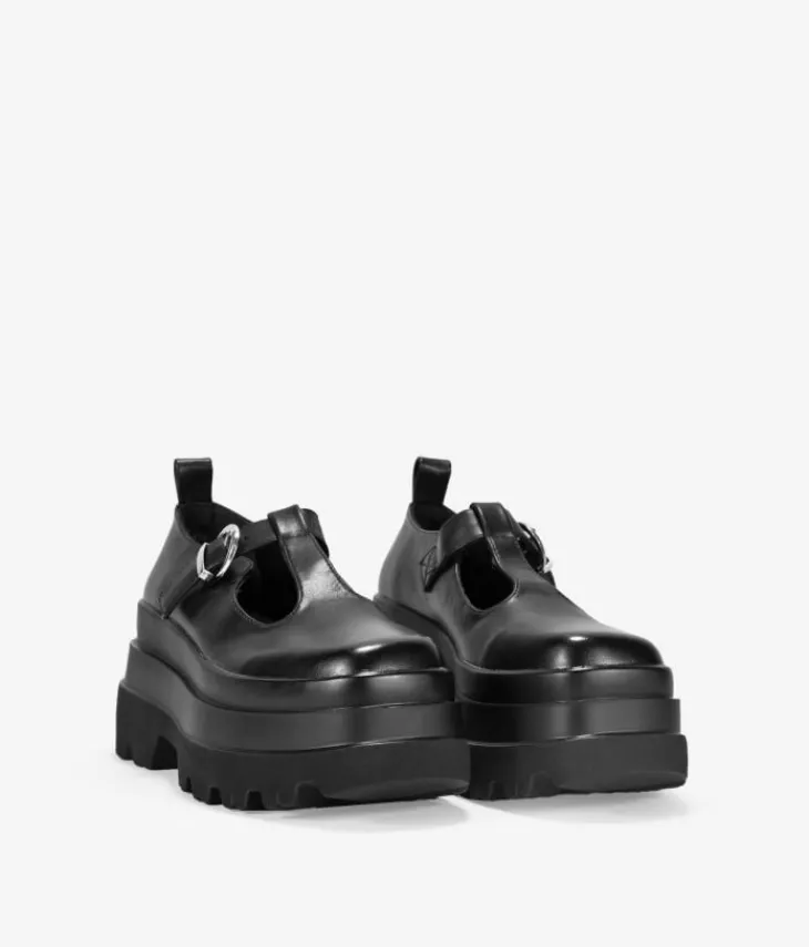 Sale Bosanova Zapatos de plataforma negros con hebilla