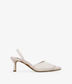 Discount Bosanova Zapatos de tacón beige destalonados de malla