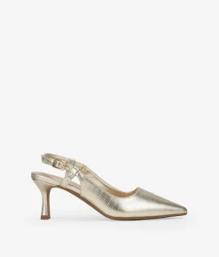 Online Bosanova Zapatos de tacón oro con cierre de hebilla